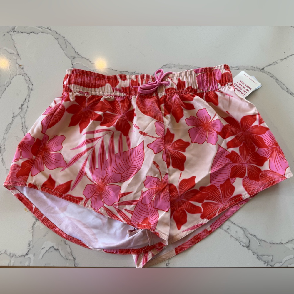 Floral Red and Pink Women's Shorts Roxy
